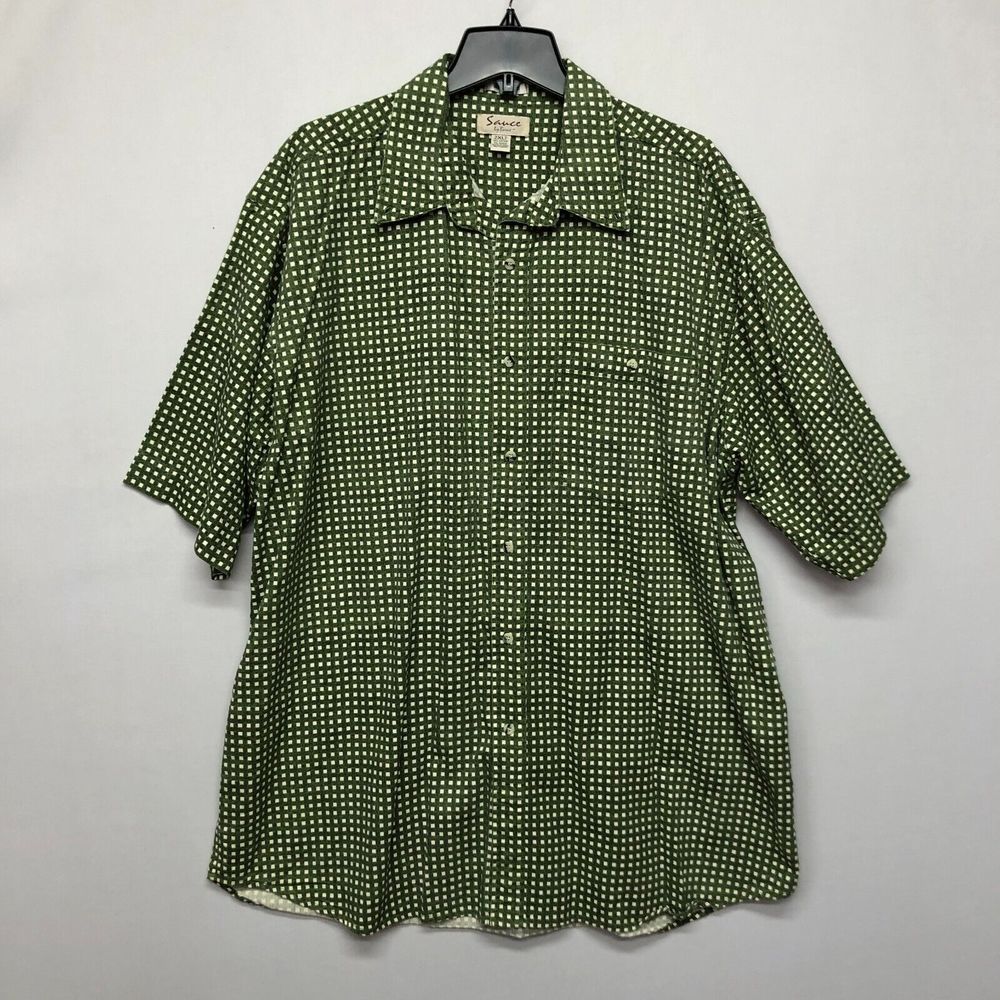 Vintage Sauce by Berne Men Button Shirt Top Size 2XLT 2XL Tall B228 -25